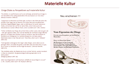 Desktop Screenshot of materielle-kultur.de